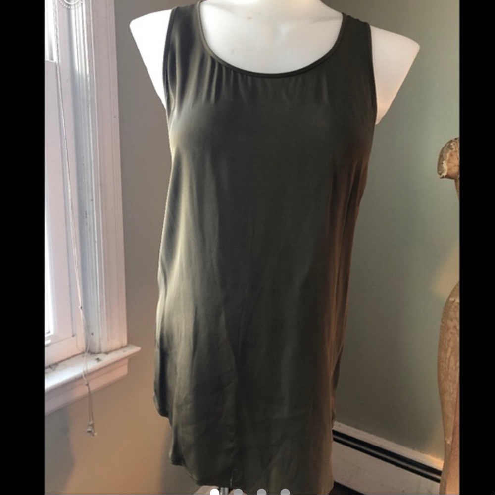 Hugo Boss silky green long tank top